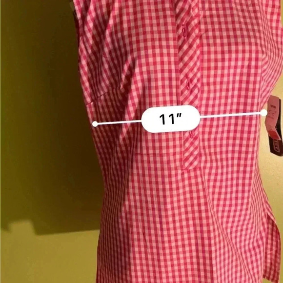 Herman Geist Sleeveless Pink and White Shirt Size Small - Picture 8 of 9